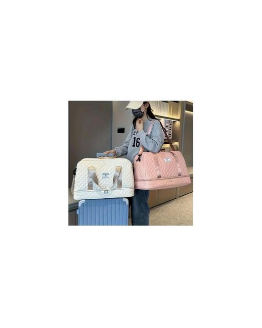 Batfox Blue Three-dimensional Diamond Patterned Small Square Tote