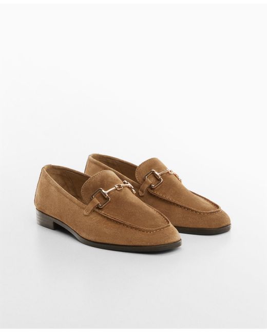 Mango Brown Suede Leather Moccasins