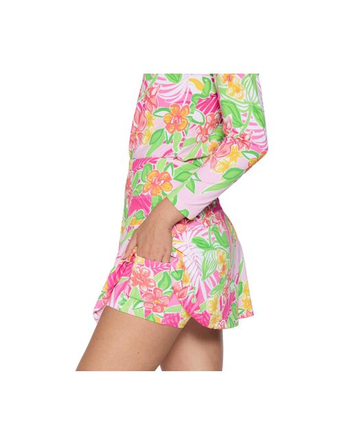 G Lifestyle Clothing Pink G Lifestyle Back Yoke Ruffle Skort