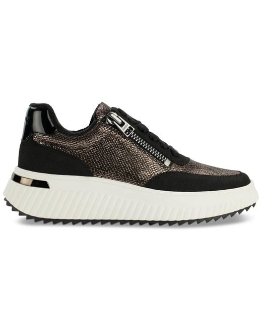 DKNY Black Laurence Zip Sneakers