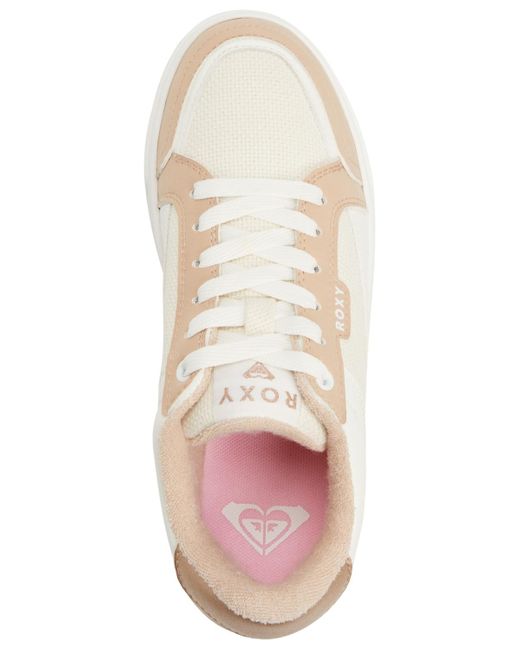 Roxy White Brentley Lace Up Sneakers
