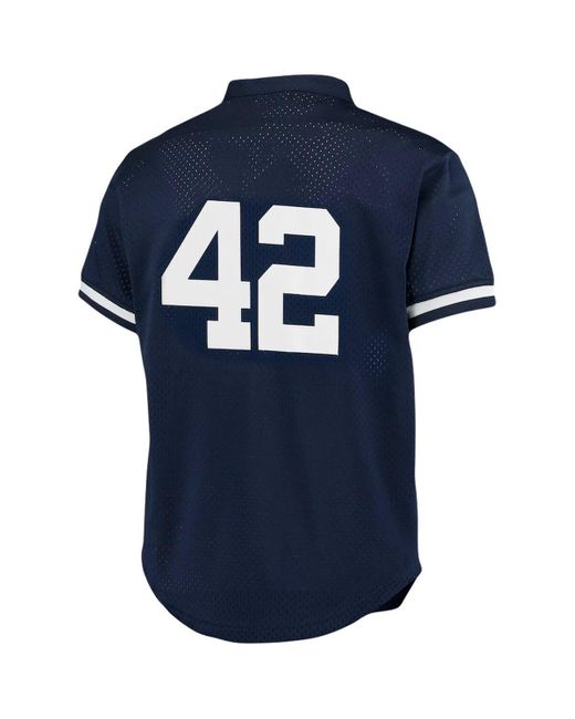 Mitchell & Ness Blue Mariano Rivera New York Yankees Cooperstown Collection Big And Tall Mesh Batting Practice Jersey for men