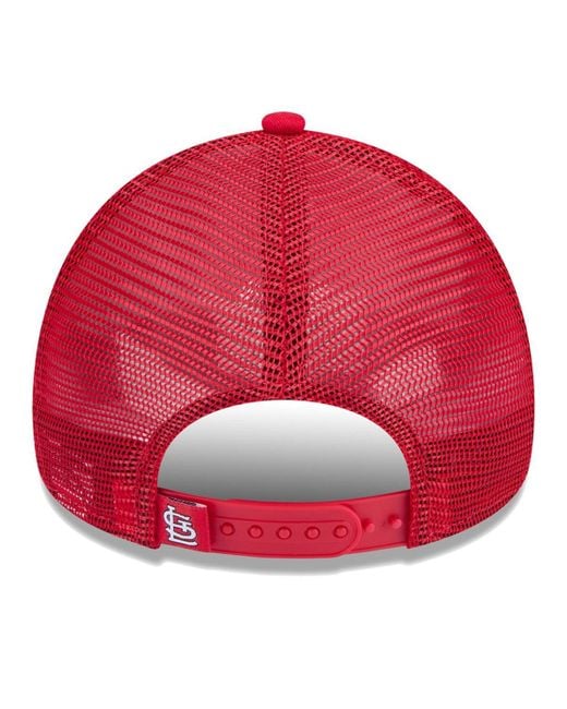 KTZ White/red St. Louis Cardinals Throwback Team Foam Front A-frame Trucker 9forty Adjustable Hat