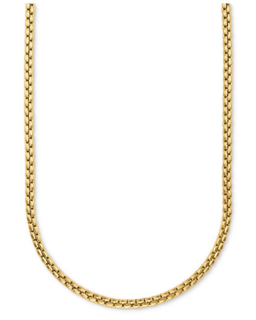 Macy's Metallic Venezia Box Link 22" Chain Necklace for men