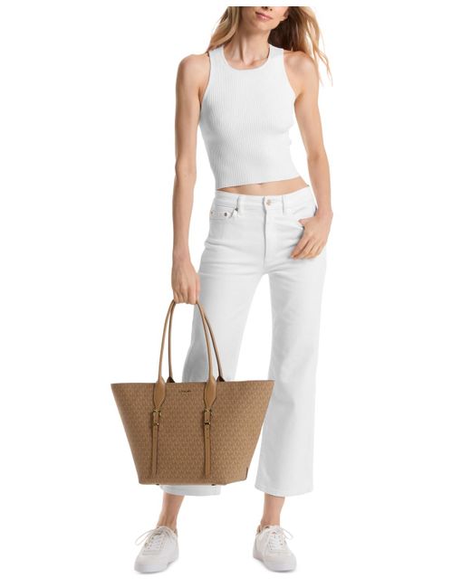 Michael Kors Brown Michael Moore Extra-large Buckle Tote