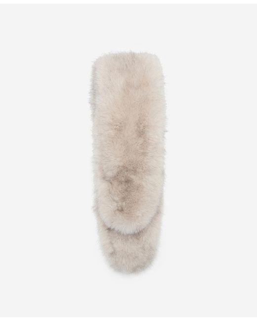Mango White Fur-effect Scarf