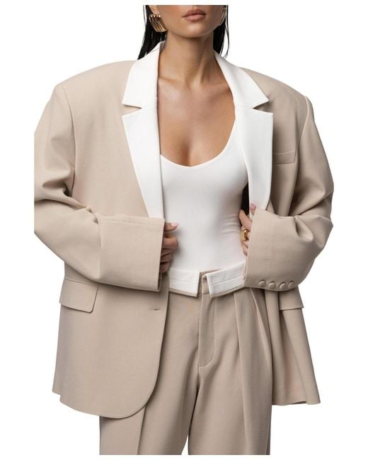 JLUXLABEL Natural Command Oversized Blazer