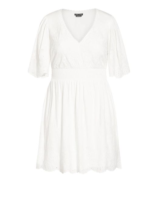 City Chic White Plus Size Aria Dress