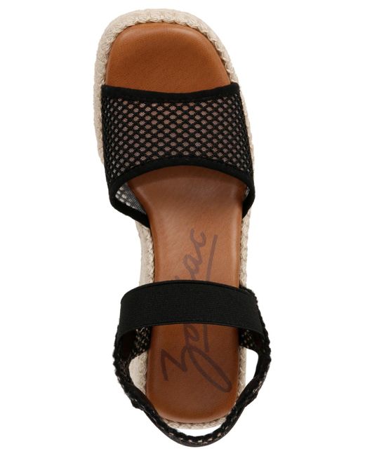Zodiac Black Noreen Ankle-strap Espadrille Wedge Sandals