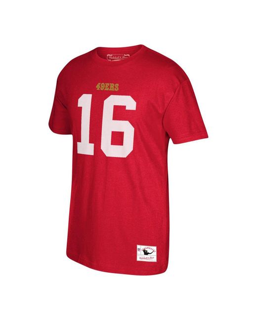 Men's San Francisco 49ers Jerry Rice Mitchell Ness Scarlet