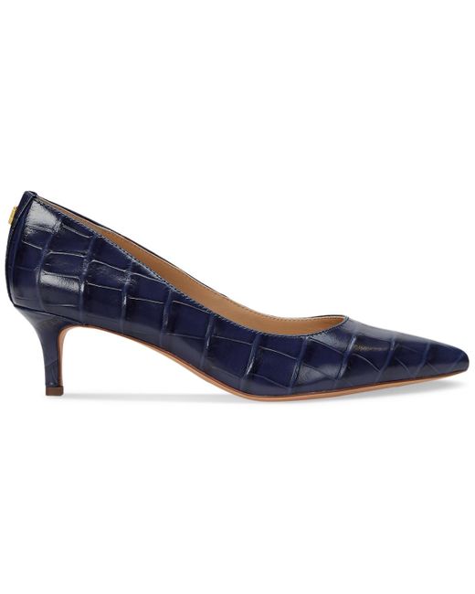 Ralph Lauren Blue Adrienne Slip-on Pointed-toe Pumps