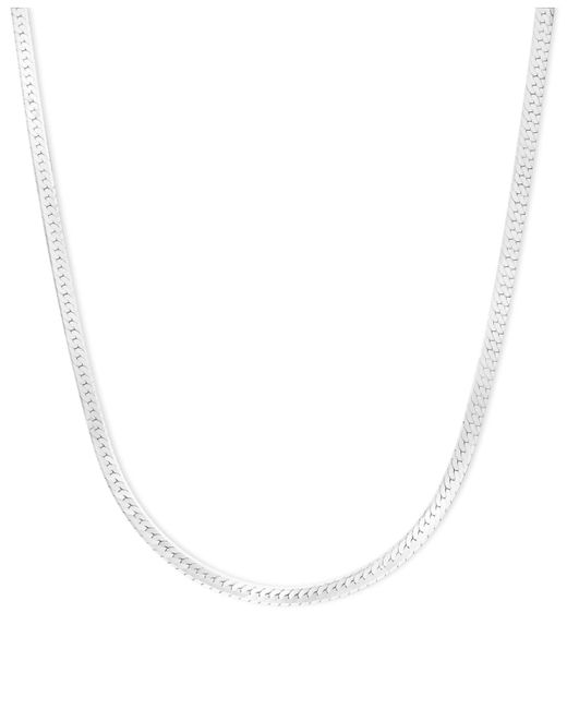 Macy's 14k White Gold Necklace, 18" Flat Herringbone Chain Lyst