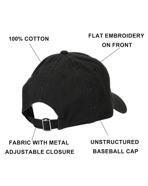 Hunter Black Embroidered Logo Unstructured Baseball Cap. for men