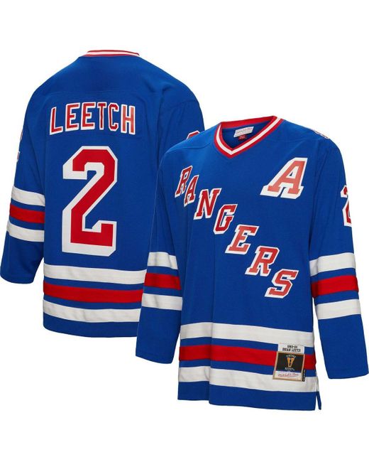 Mitchell & Ness Brian Leetch New York Rangers 1993 Blue Line Player Jersey for men
