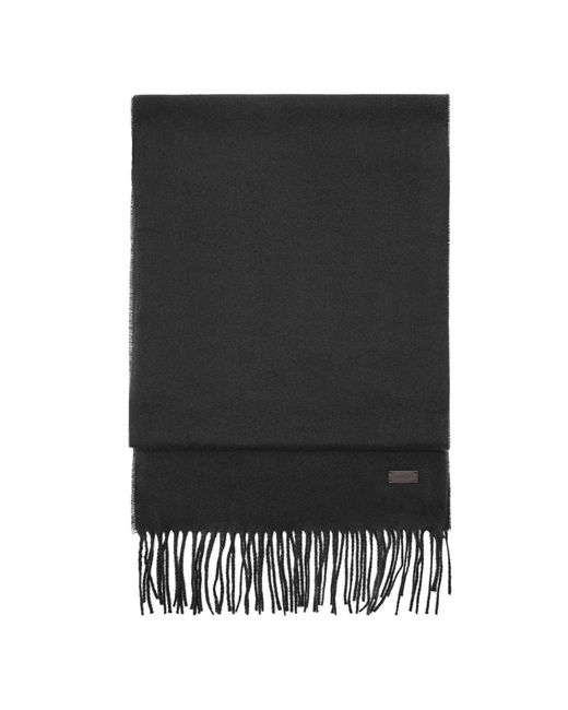 Mango Black Essentials Fringe Blanket Scarf for men