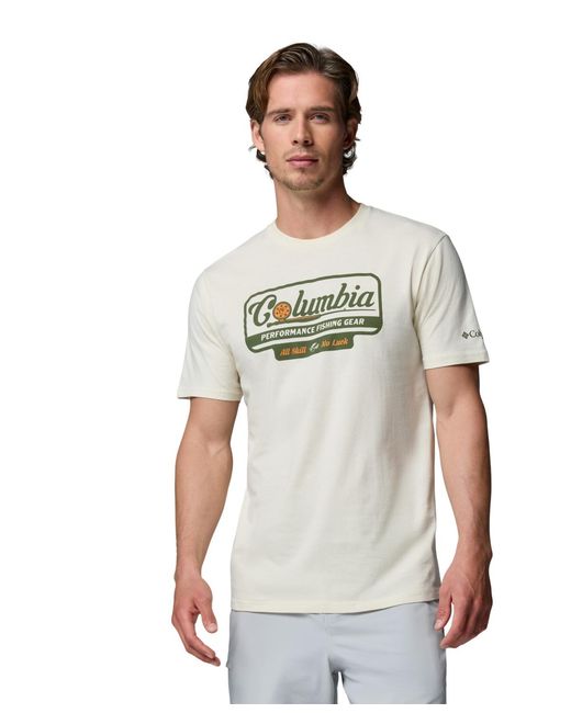 Columbia White Pfg Jake Graphic T-shirt for men