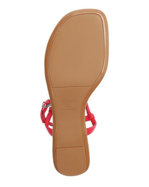 SCHUTZ SHOES Pink Elsha Round Toe Flat Sandals