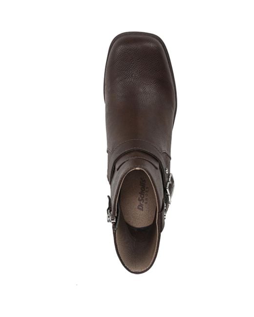 Dr. Scholls Brown Janis Square Toe rugged Short Boots