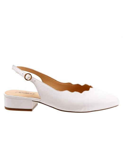 Trotters White Joselyn Flat