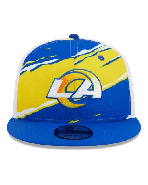 KTZ Royal Los Angeles Rams Word 9fifty Snapback Hat in Blue for