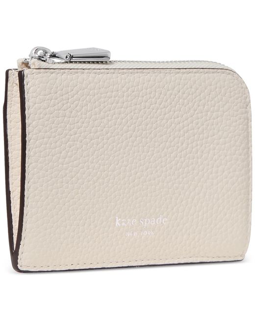 Kate Spade Natural Mini Zip Card Case