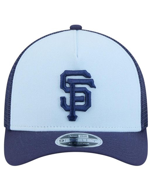 KTZ Light Blue/navy San Francisco Giants 2-tone Color Pack 9forty M-crown A-frame Adjustable Hat for men