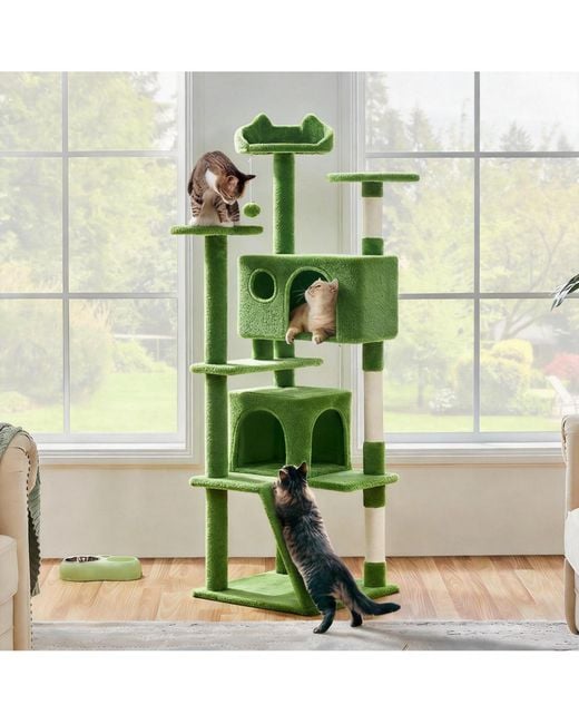 Aronkl Green Multi-level Cat Tree Tower