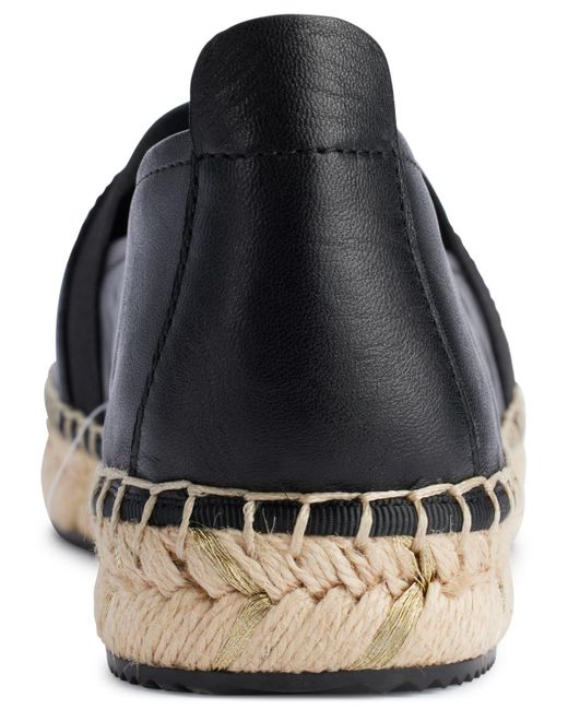 Karl Lagerfeld Black Manika Heart Patch Espadrille Flats
