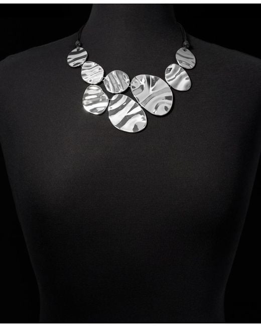 Style & Co. Metallic Silver-tone Frontal Necklace