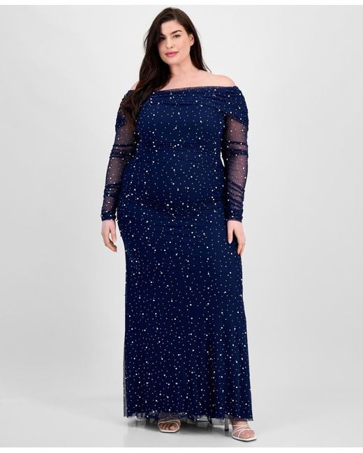 blue dress images Azurine Cobalt Blue Satin-Feel Midi Dress With Long Sleeves - M