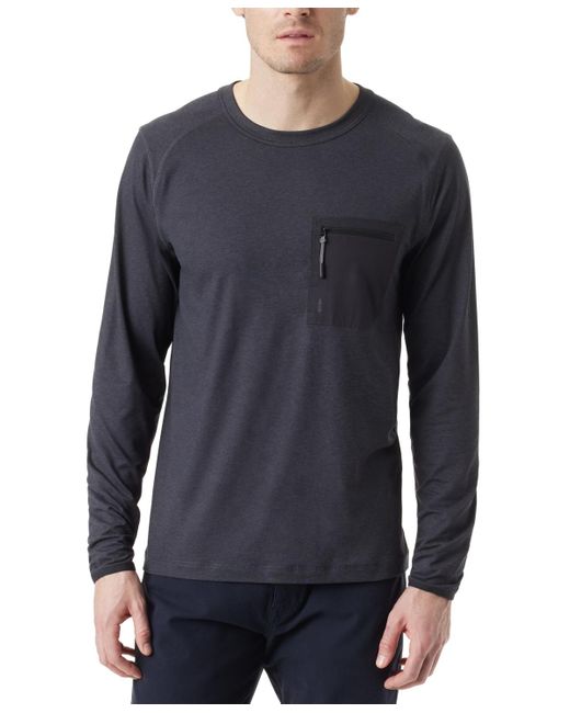 BASS OUTDOOR Blue Long-sleeve Utili-tee T-shirt for men