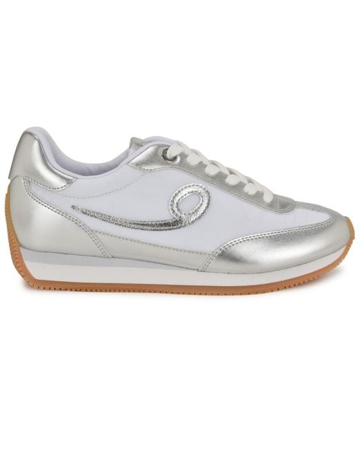 Nine West White Fivo Casual Round Toe Sneakers