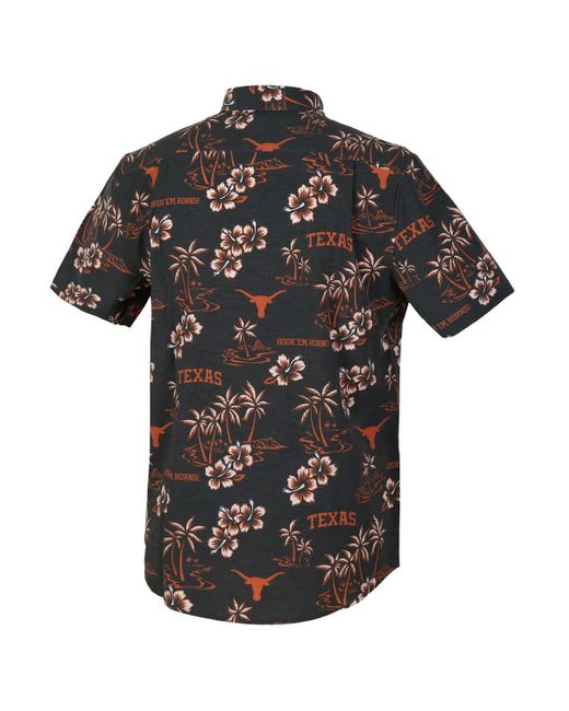 Reyn Spooner Black Texas Longhorns Kekai Classic Tri-blend Button-down Shirt for men