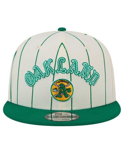 KTZ Green Oakland Athletics Jersey Pinstripe 9fifty Snapback Hat for men