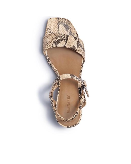 Bernardo Metallic Canto Platform Sandal