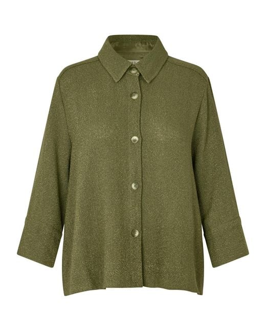 Masai Green Button-down Shacket