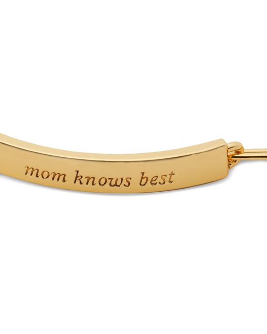 Kate Spade Metallic Gold-tone Mom Knows Best Id Bracelet