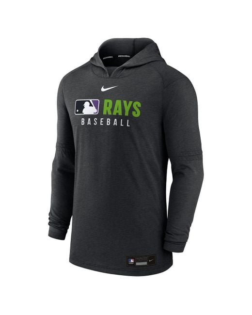 Nike Black Tampa Bay Rays Authentic Collection Tri-blend Performance Pullover Hoodie for men
