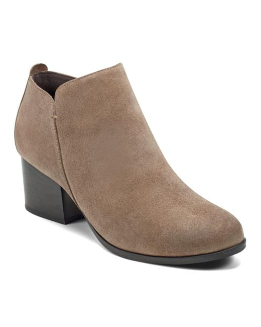 Easy Spirit Women's Brown Georgina Eflex Block Heel Shooties