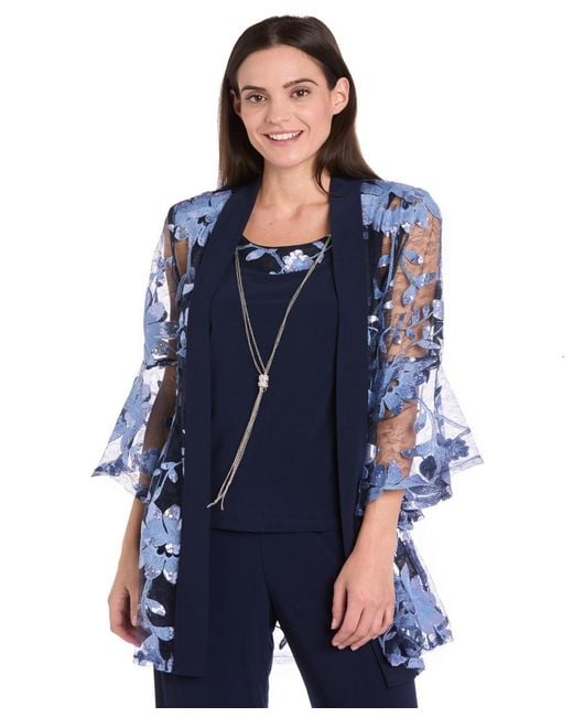 R & M Richards Blue Petite Jacket