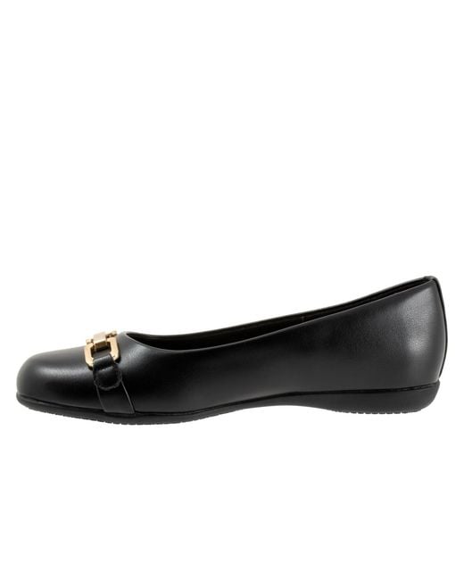Trotters Black Sadie Flat