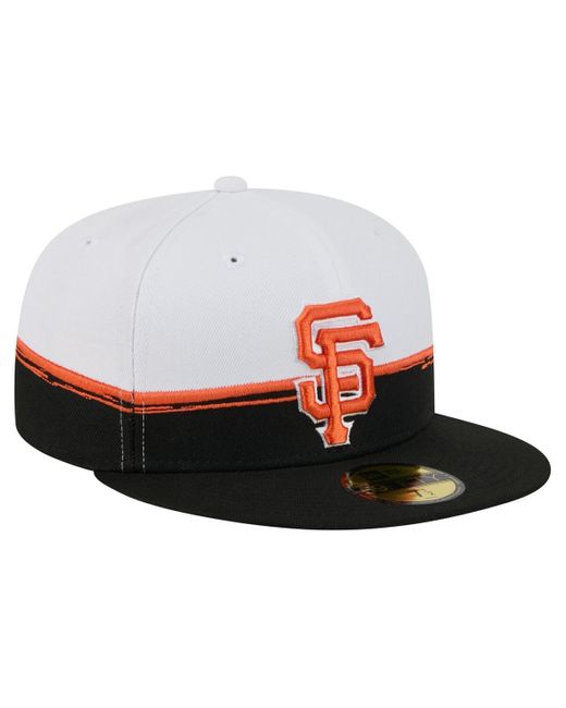 KTZ Black/white San Francisco Giants Paint Stroke 59fiftyâ Fitted Hat for men