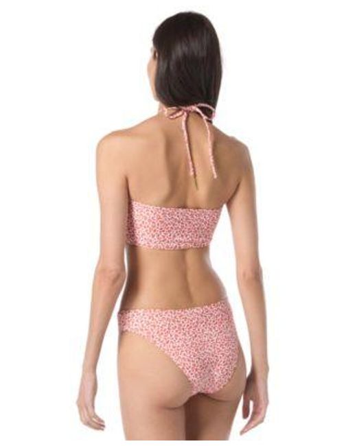 Vince Camuto Pink Leopard Print Bikini Top High Cut Bottoms