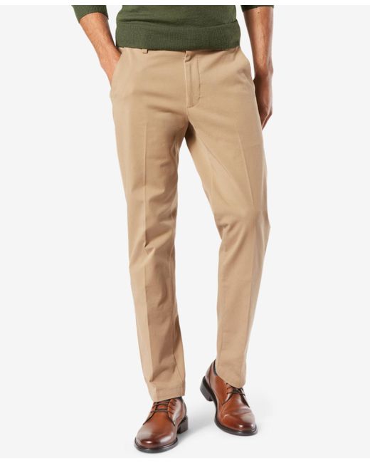 Dockers Natural Workday Smart 360 Flex Slim Fit Khaki Stretch Pants for men