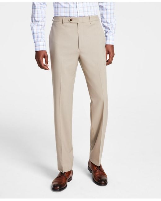 Michael Kors White Solid Classic Fit Pants for men