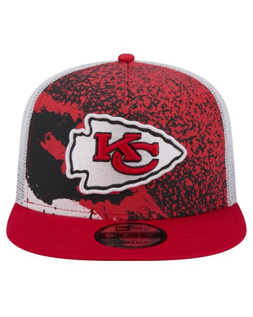 KTZ Red Kansas City Chiefs Court Sport 9fifty Snapback Hat for men