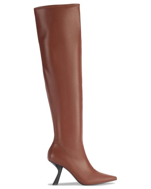 Karl Lagerfeld Brown Kian Pointed-toe Dress Boots