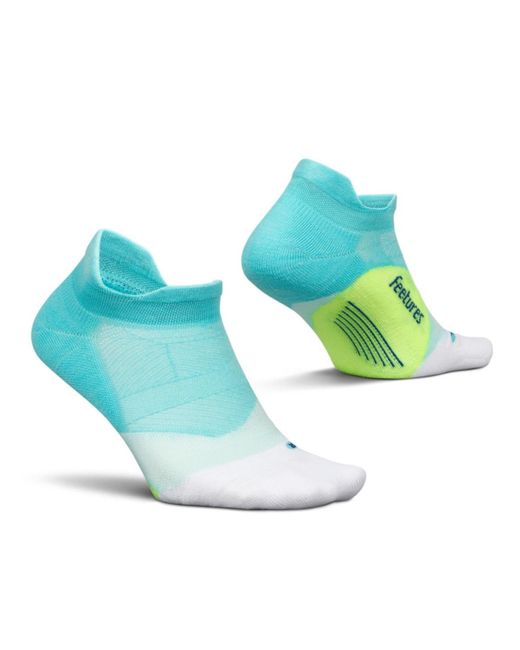 FEETURES SOCKS Blue Elite Light Cushion No Show Tab Ankle Socks for men