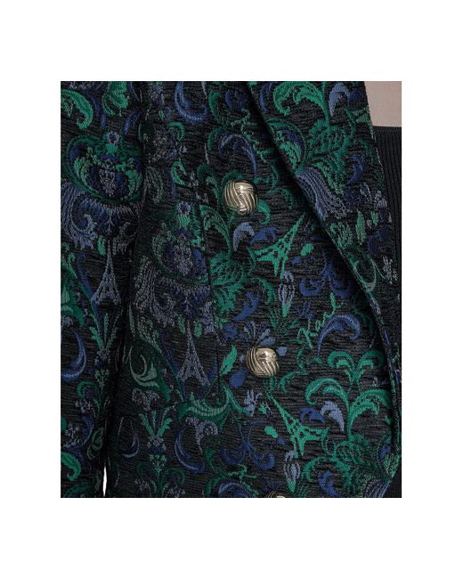 Karl Lagerfeld Multicolor Petite Jacquard Open-front Jacket