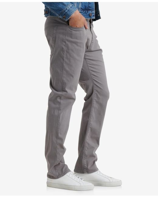 Lucky Brand Gray 410 Athletic Stretch Sateen Pant for men